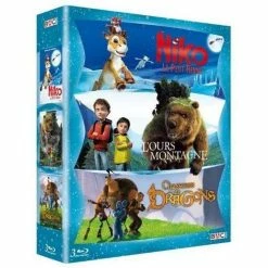 Offres 👍 coffret aventure animation 3 films : Niko le petit renne ; l'ours montagne ; chasseurs de dragons 🔔