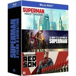 Le moins cher 🎁 coffret Superman 3 films animés : l'homme de demain ; red son ; la mort et le retour de Superman 😀