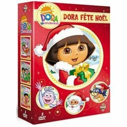 Tout neuf 👍 coffret Dora fête Noël : le Noël de Dora ; Bonjour Diego ; Chassez les étoiles 🛒
