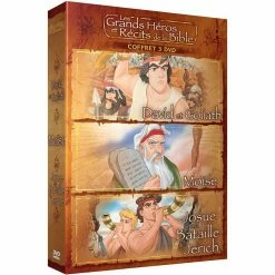 Sortie 😍 coffret les grands héros et récits de la Bible 3 films : David et Goliath ; Moïse ; Josué et la bataille de Jéricho 🤩