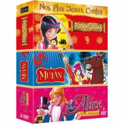 Les meilleures critiques de ⭐ coffret tri pack, vol. 1 : Pocahontas ; Mulan ; Alice au pays des merveilles 😍