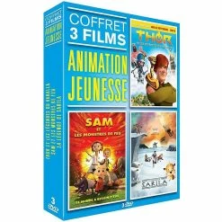 Tout neuf 🎉 coffret animation jeunesse 3 films : Thor ; Sam et les monstres de feu ; Sarila 🛒
