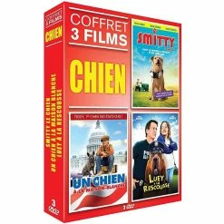 Tout neuf 😉 coffret chien 3 films : Smitty le chien ; un chien à la Maison-Blanche ; Luey à la rescousse 🛒
