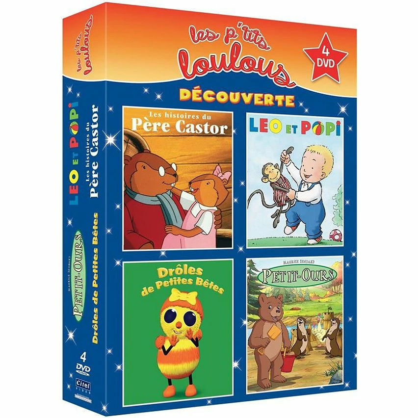 Bon marché ❤️ coffret les p'tits Loulous découverte 4 films : Leo et Popi, drôles de petites bêtes ; petits ours ; lpère Castor 😉 1 Bon marché ❤️ coffret les p'tits Loulous découverte 4 films : Leo et Popi, drôles de petites bêtes ; petits ours ; lpère Castor 😉