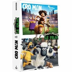 Coupon 🔥 coffret Aardman 2 films : cro man ; Shaun le mouton, le film :,DVD 😉